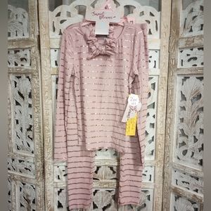 🆕 2 Piece Pajama Set with matching scrunchie / Size 10